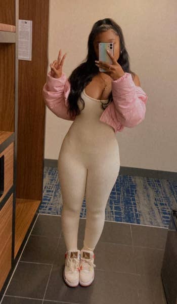 reviewer successful  achromatic  bodysuit 