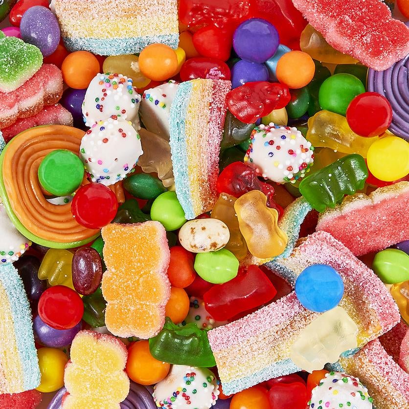 Close-up to show the candy