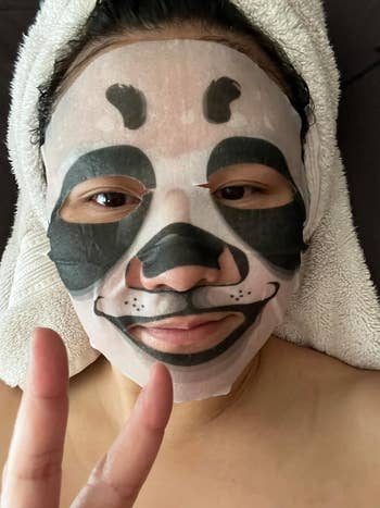 reviewer with panda mask on 