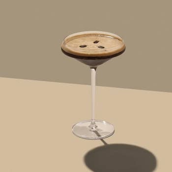 glass with espresso martini