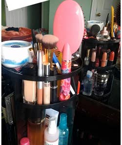 Reviewer after pic of the makeup organized