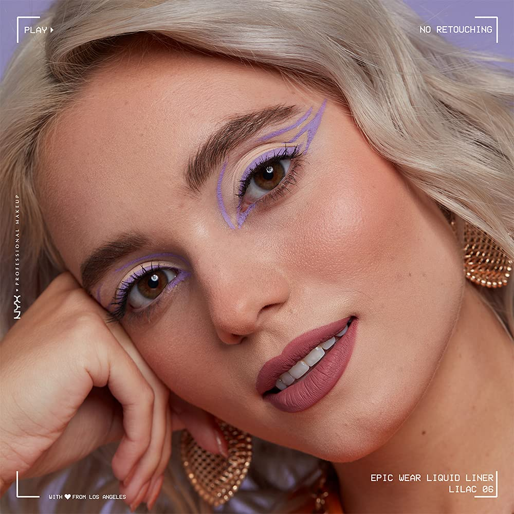 a model wearing lavender liner