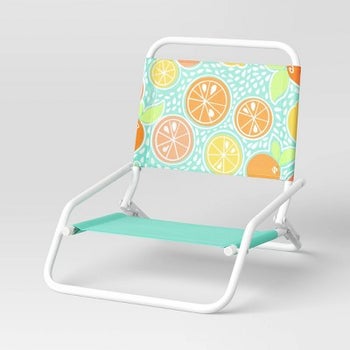 citrus printed patio chair