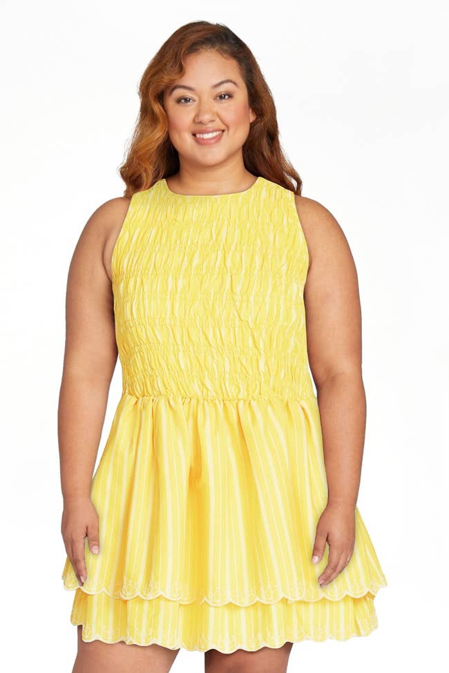 A exemplary wearing the dress