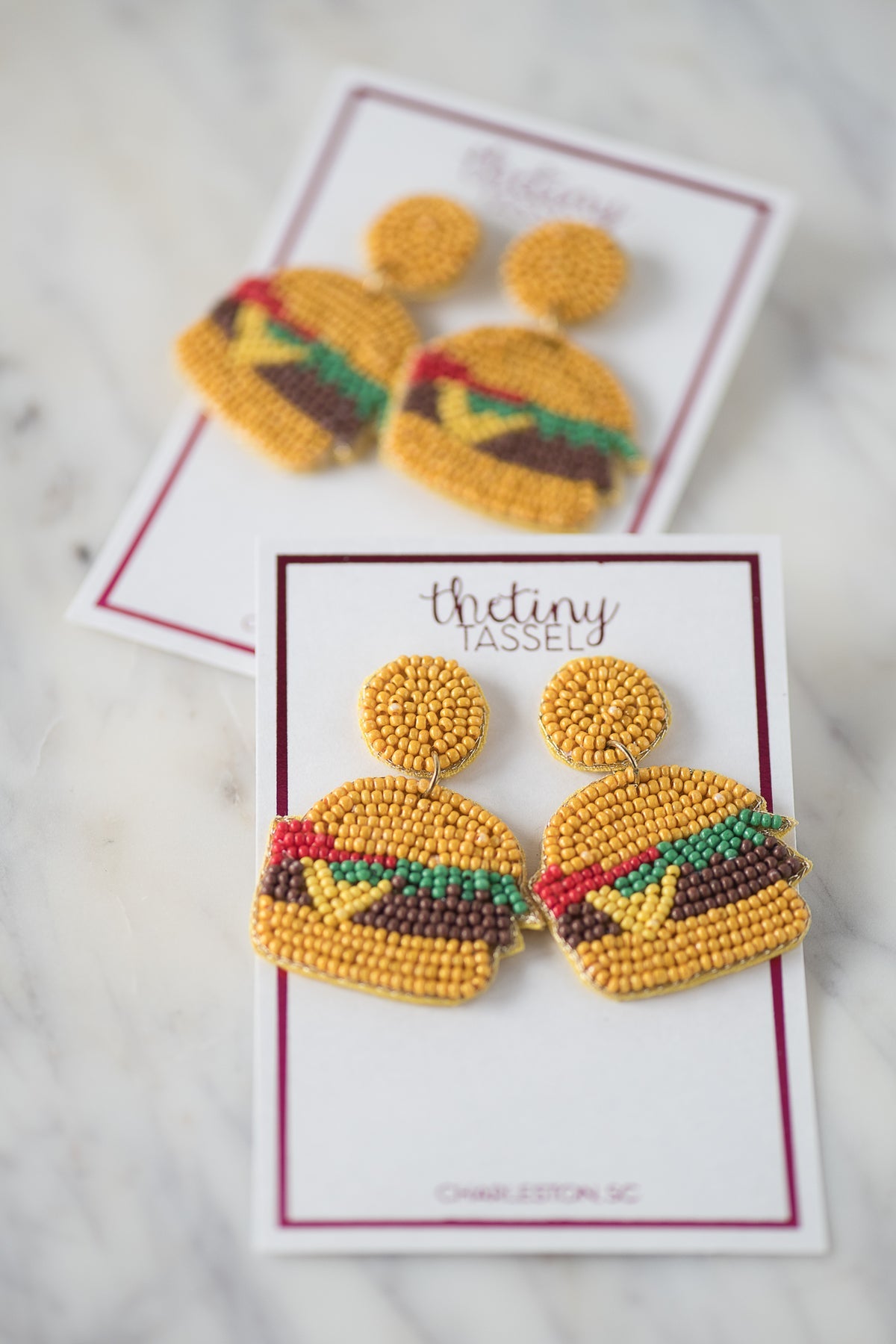 the large cheeseburger statement earrings