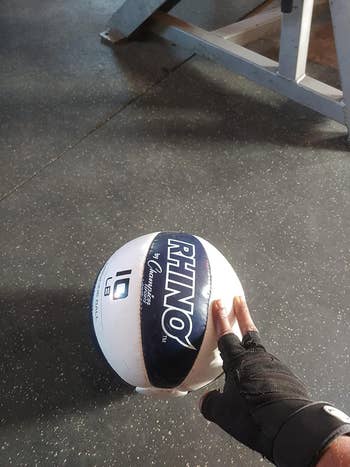 reviewer image of the medicine ball