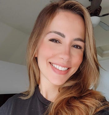 A reviewer after using the brow glue