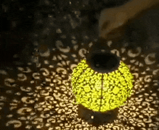 GIF of person twirling the lamp