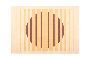 Image of the rug with stripes on white background