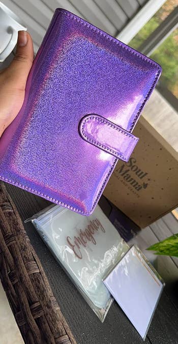 reviewers purple holographic budget binder