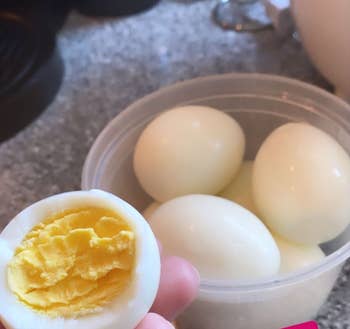 hard boiled eggs made using the cooker
