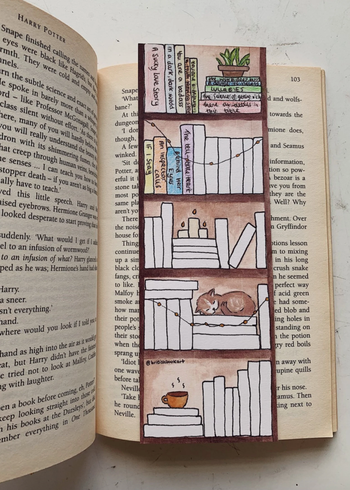 Image of the bookmark in a book