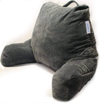 the gray pillow