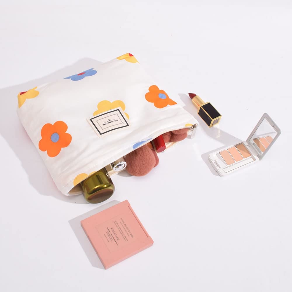 flower design makeup pouch