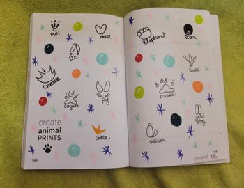 Create animal print spread completed by writer in the Create this Book 2