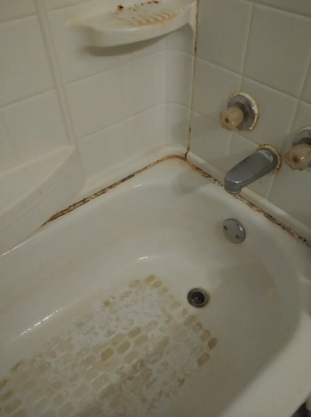 reviewer's bathtub looking dirty