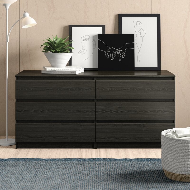 A modern black dresser