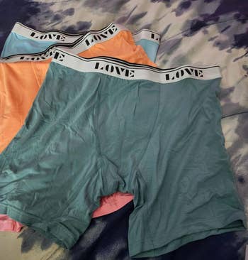 Three pairs of boxer briefs with