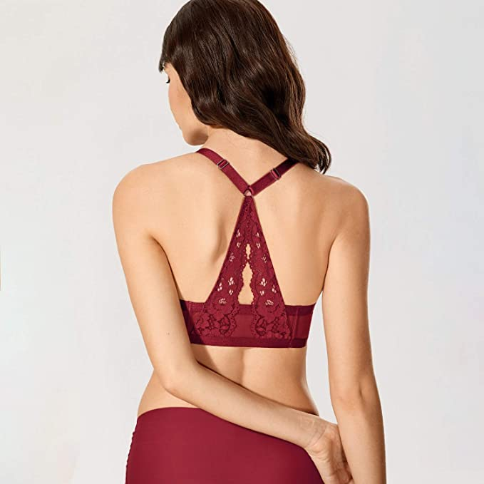 the same model showing the back