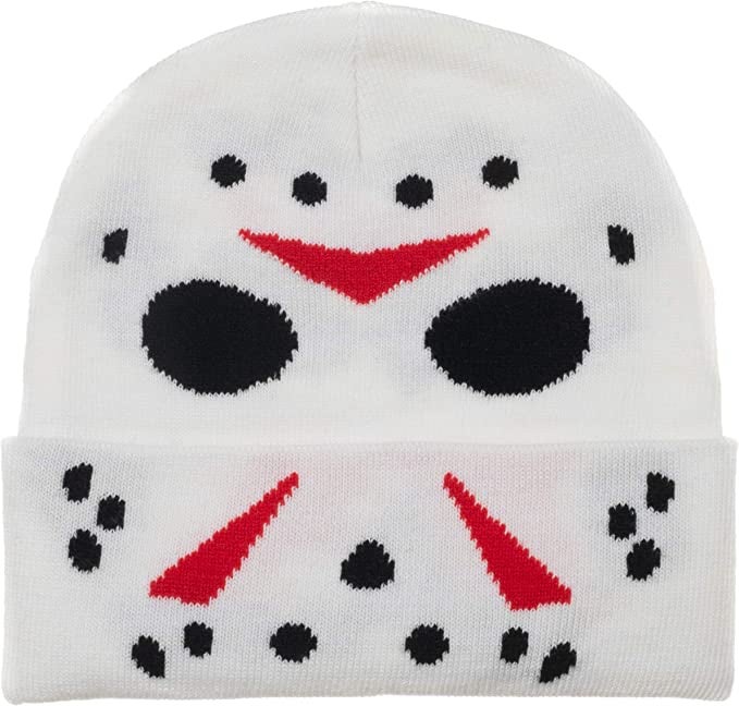 beanie that looks like a hockey mask