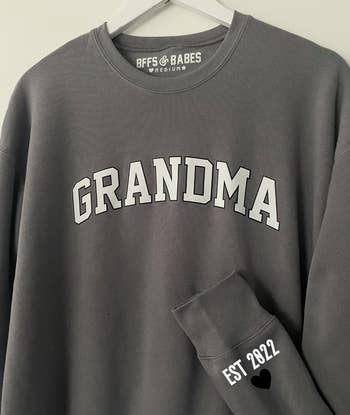 Gray sweatshirt with 