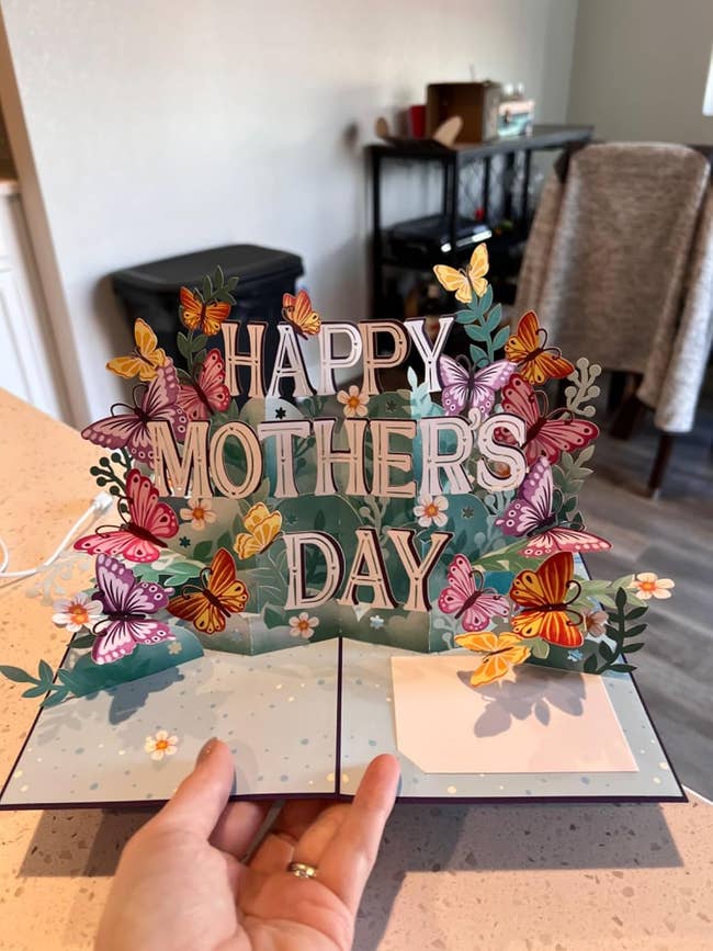 Pop-up card with text 