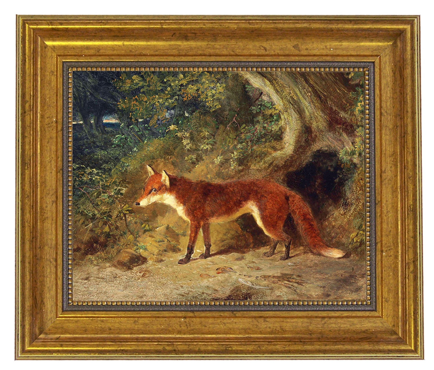the framed oil painting
