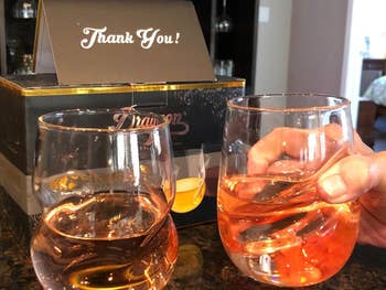Reviewer image of rosé and white wine in glasses