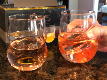 Reviewer image of rosé and white wine in glasses