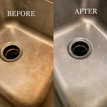 reviewer before and after for the pink stuff