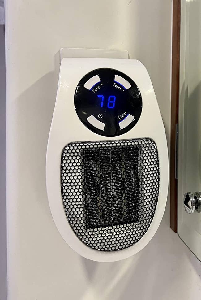 Wall-mounted portable heater with integer show showing 78 degrees