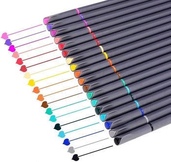 a pack of colorful pens