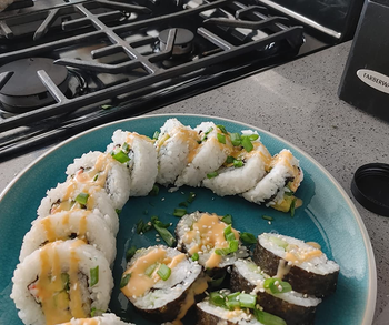 sushi rolls on a plate