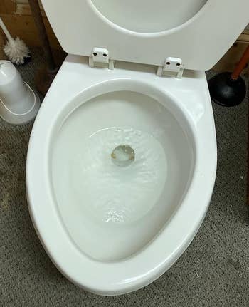 same reviewers toilet with stains gone after using pumice stone