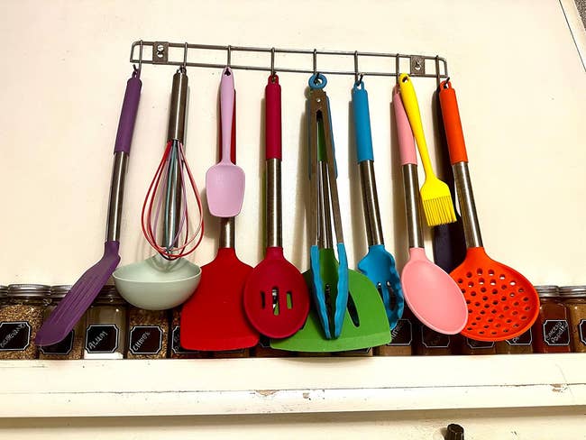 colorful kitchen tools