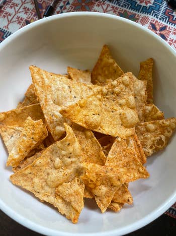 closeup of chips in bowl