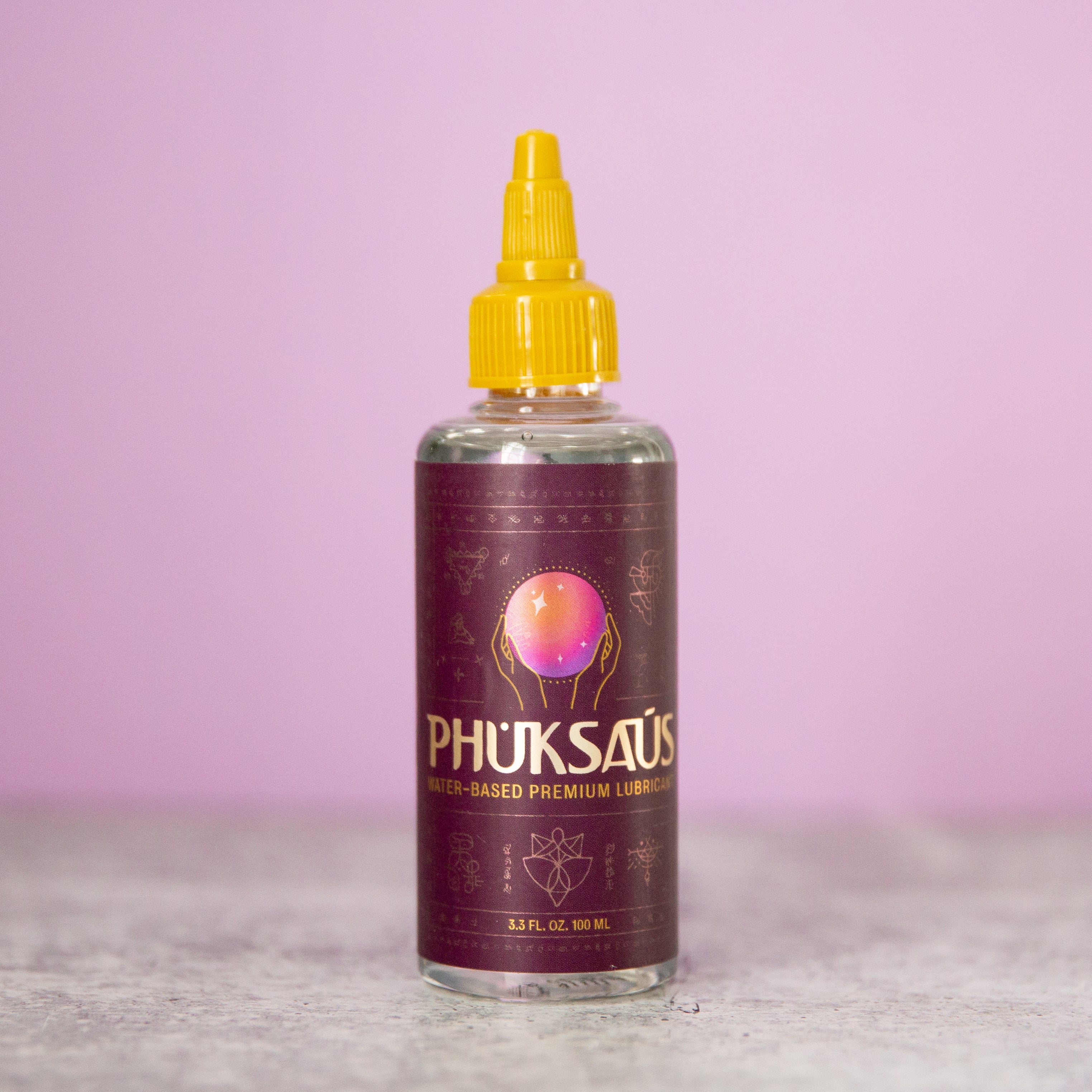 Bottle of water-based lubricant