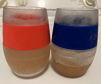 Reviewer image of red and blue cups
