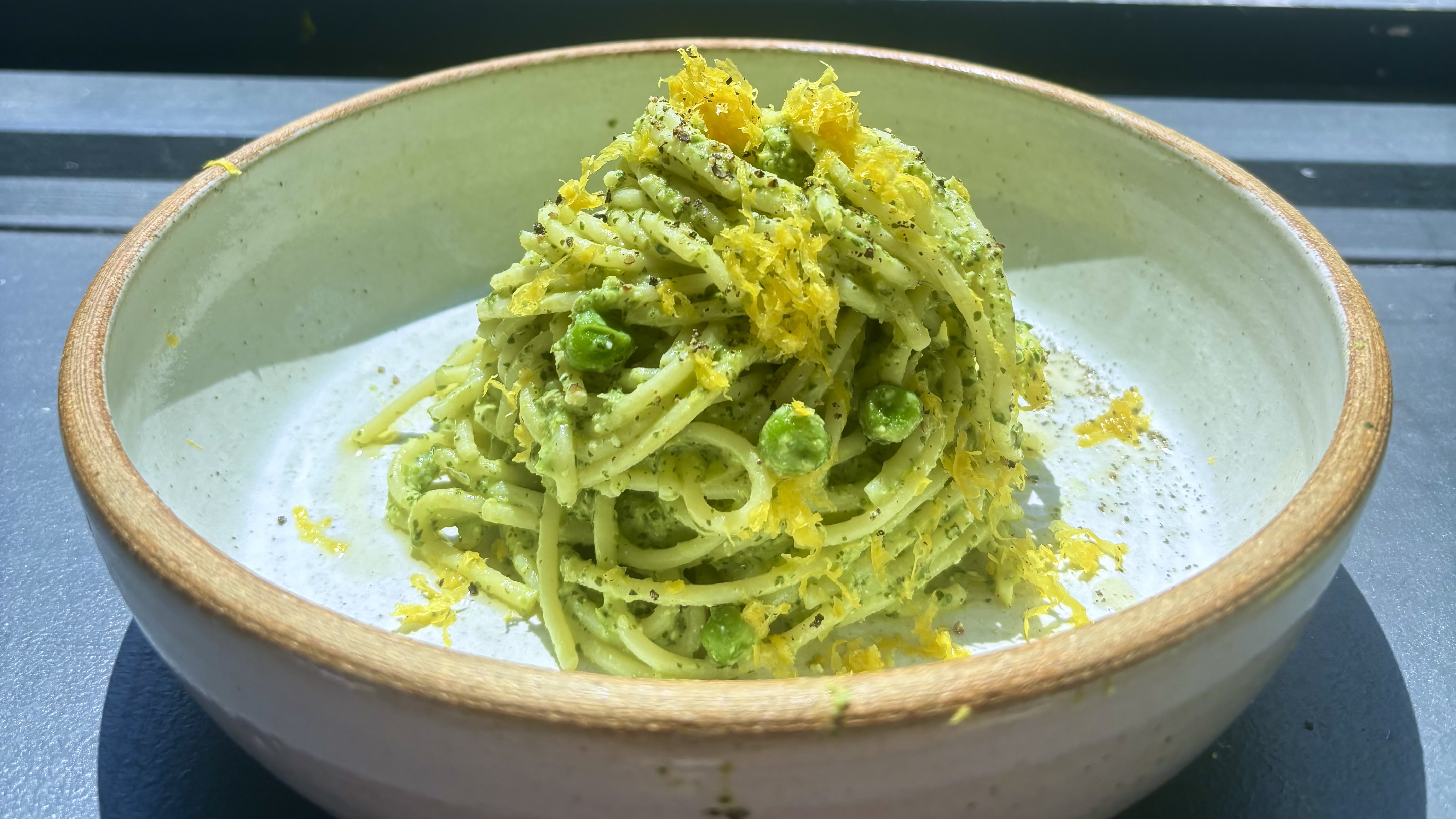 Mediterranean Feta And Pea Pasta