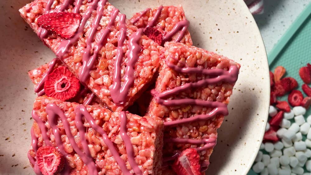 Strawberry Rice Crispy Treats Recipe by Tasty