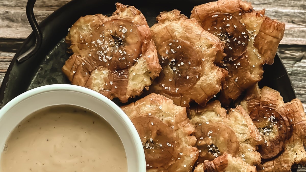 Tostones With White BBQ Sauce Recipe by Tasty-image
