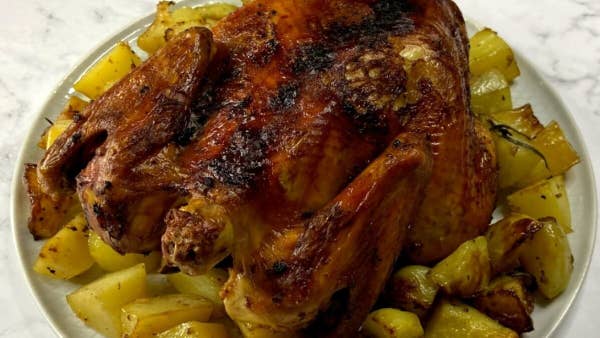 Air Fried Soy Chicken With Potatoes