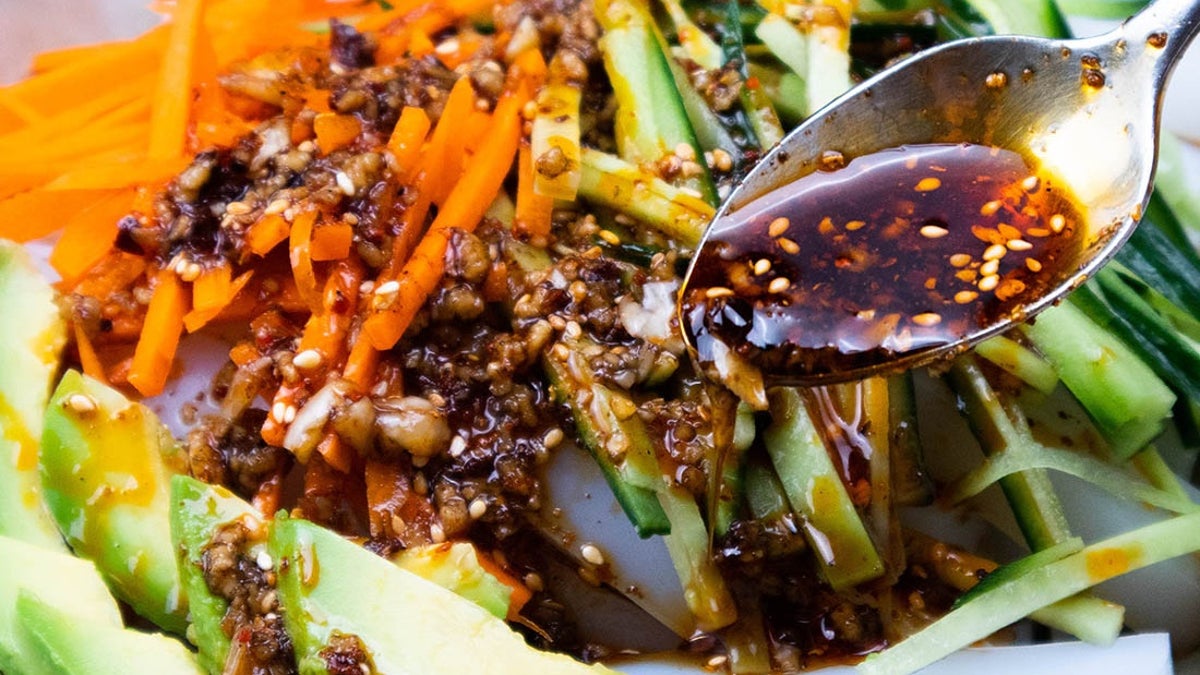 Avocado Mung Bean Jelly Noodle Salad Recipe by Tasty-image