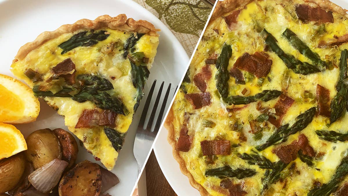Cheddar And Asparagus Quiche As Made By Matthew Francis