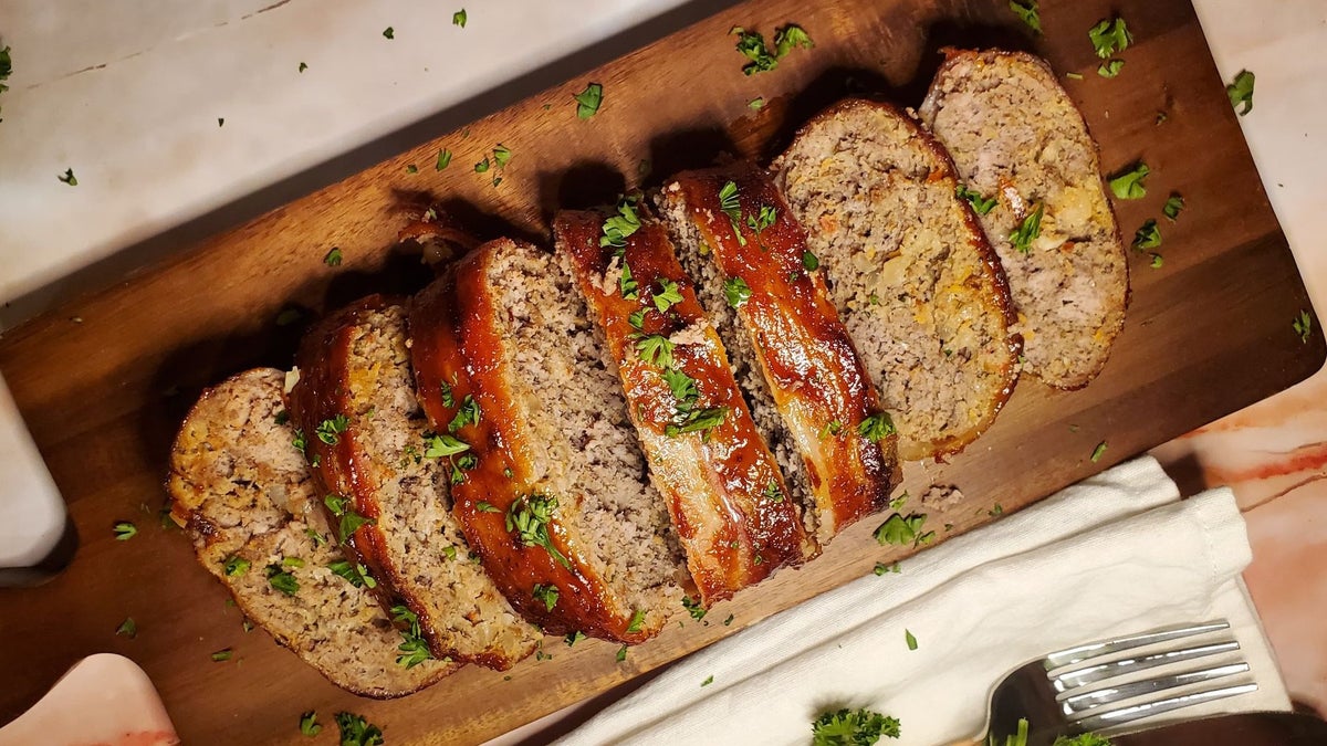Meatloaf Wrapped In Bacon Recipe by Tasty-image