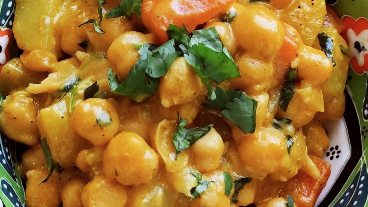 Chickpea Curry With Coconut Cream And Potato