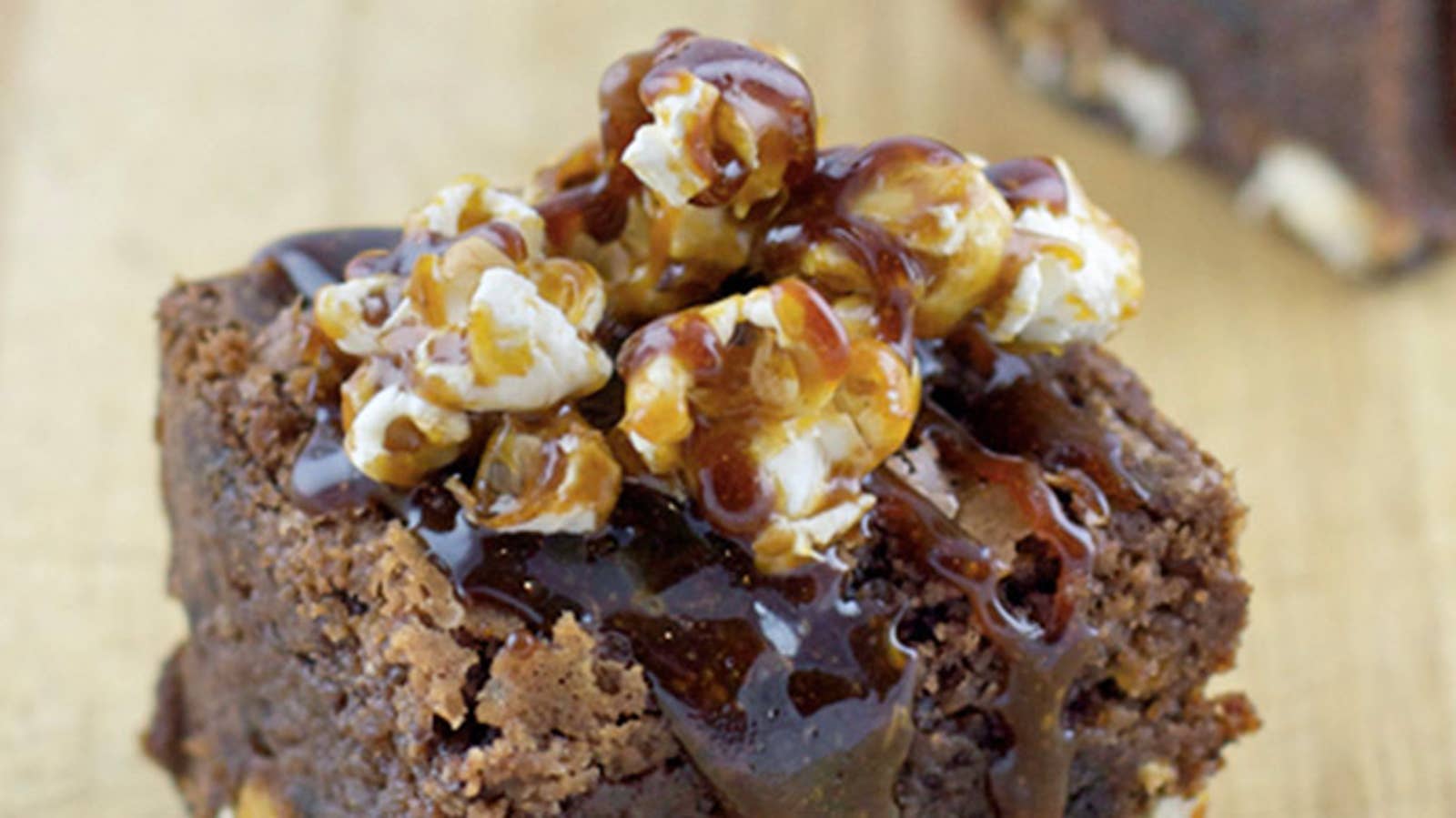 Caramel Popcorn Brownies Recipe by Tasty