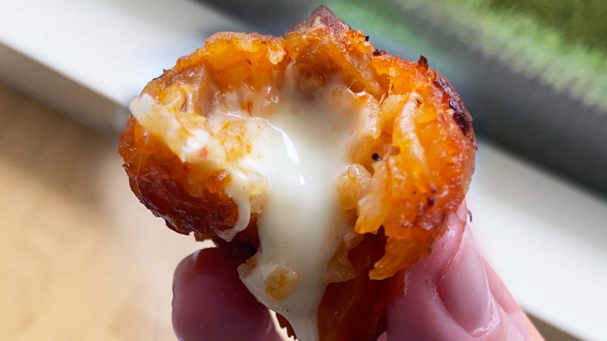 Air Fryer Crispy Kimchi Fried Rice Balls Recipe by Tasty image