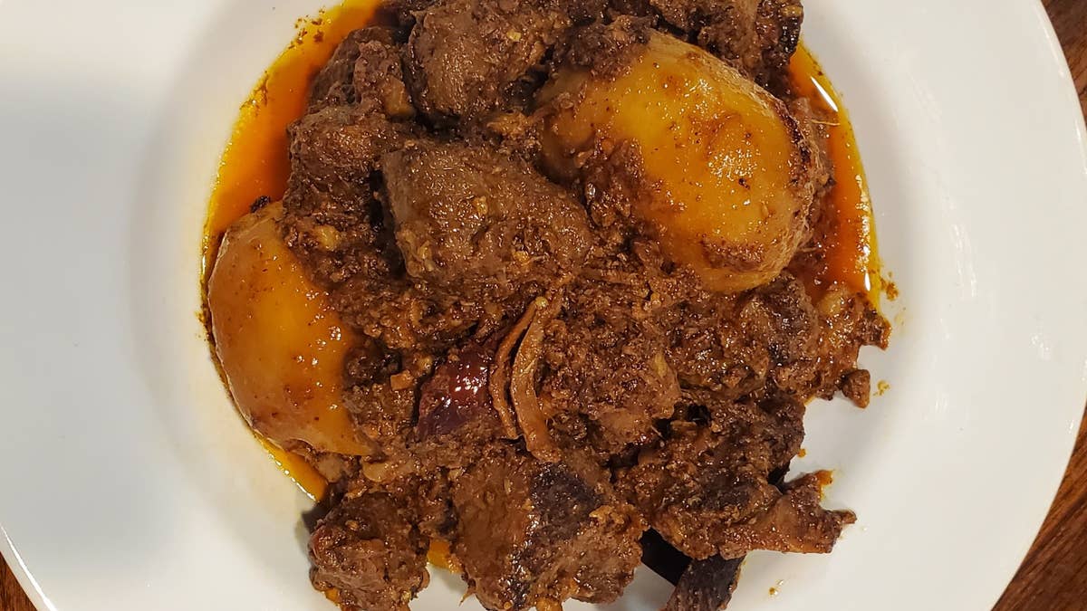 Blackened Curried Goat With Potatoes Recipe by Tasty