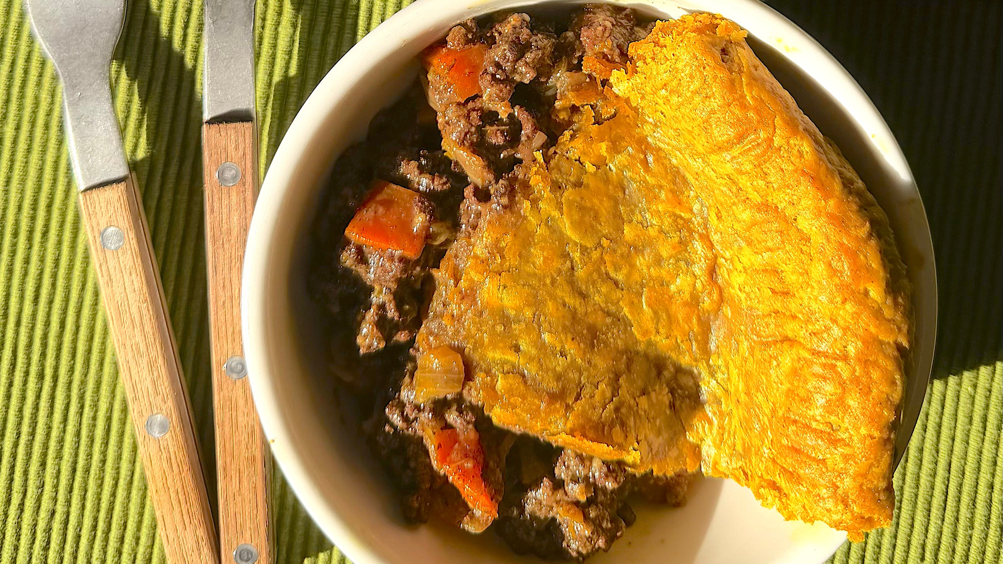 Jamaican Beef Patty Pot Pie